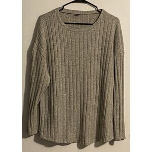 SHEIN Curve Ladies 3/4 Sleeve Lightweight Knit Pullover Sweater XL‎ Grey